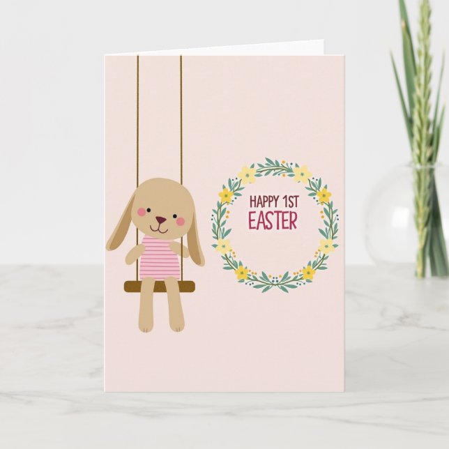 Bunny Swing Easter Pattern Card (Front)