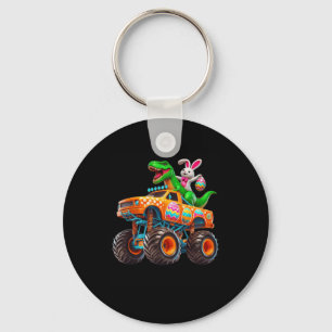 Bunny T-rex Easter Monster Truck Dino Funny Boys K Keychain