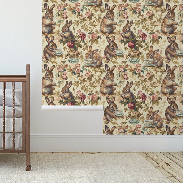 Bunny Tea Party Garden Rabbit Wallpaper (Creator Uploaded)