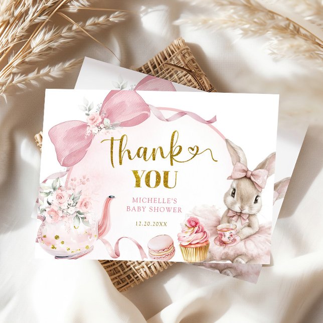 Bunny Tea Party Thank You Card (Creator Uploaded)