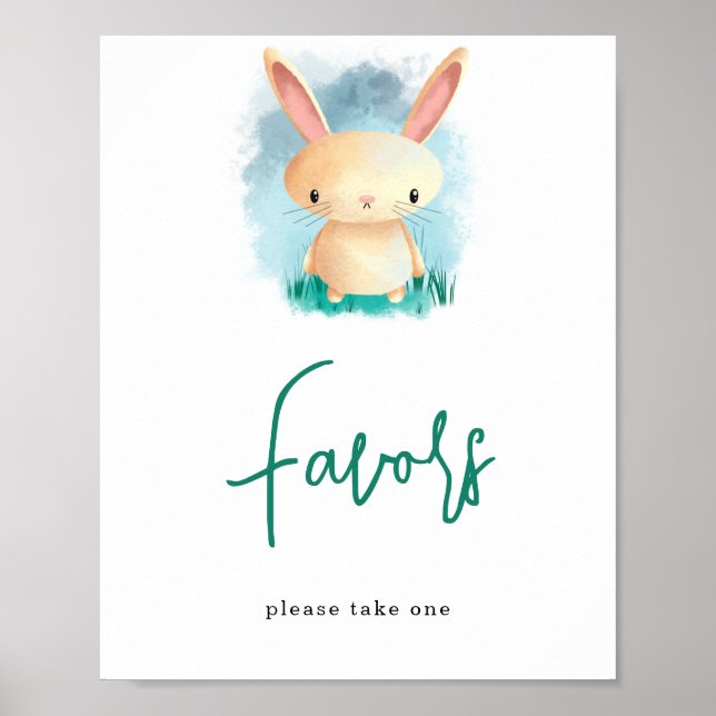 Bunny Thank you / Favours  Poster (Front)