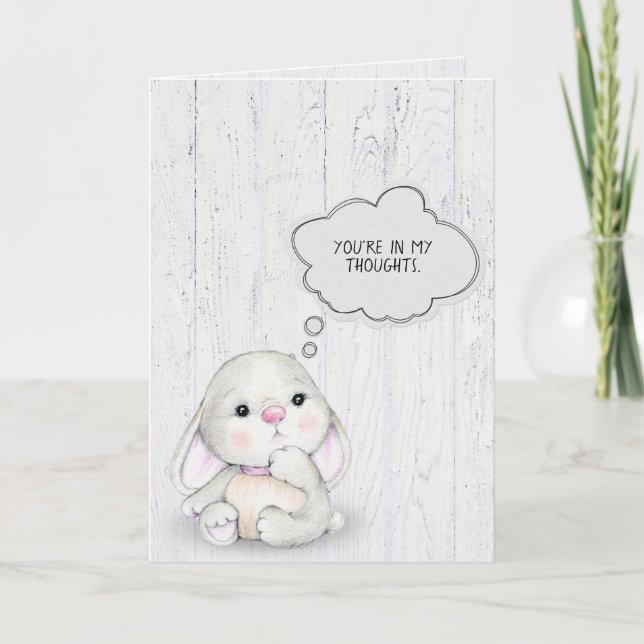 bunny thinking of you card (Front)
