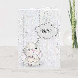 bunny thinking of you card