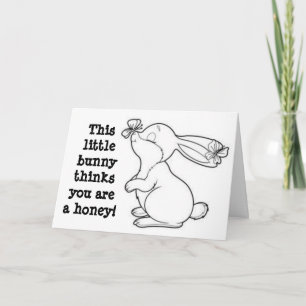 BUNNY THINKS YOU ARE A HONEY *DAUGHTER* BIRTHDAY HOLIDAY CARD