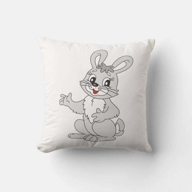 Bunny Throw Pillow (Front)
