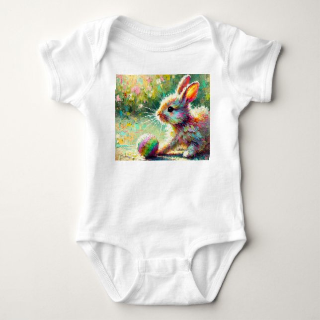 Bunny time  baby bodysuit (Front)