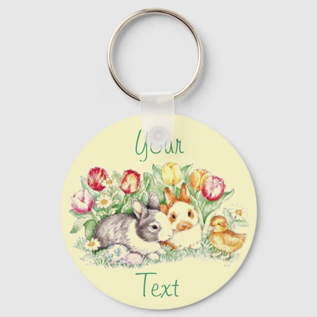 Bunny Time Keychain (Front)