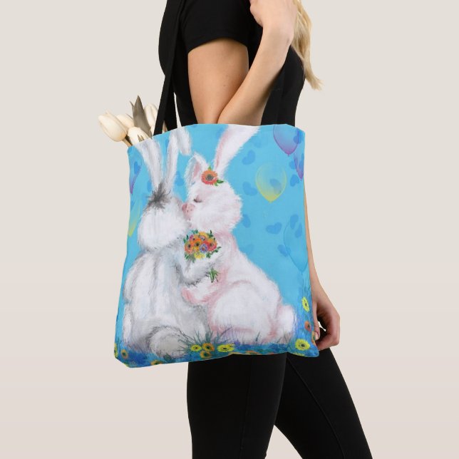 Bunny Tote Bag Hug (Close Up)
