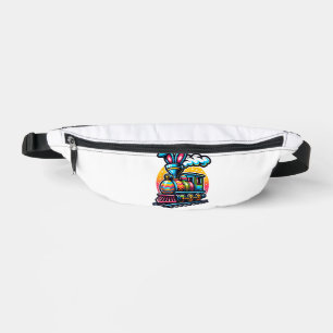 Bunny Train Railroad Easter Egg Kids Toddler Boys  Fanny Pack