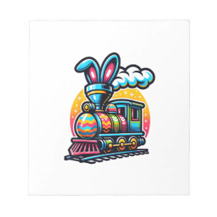Bunny Train Railroad Easter Egg Kids Toddler Boys  Notepad