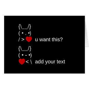 bunny u want this? / Customizable ASCII Text Art