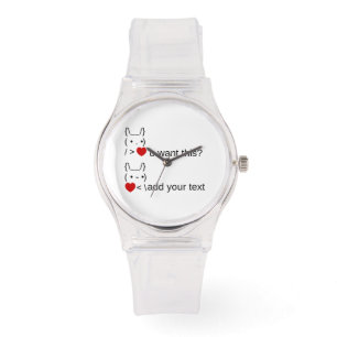 bunny u want this? / Customizable ASCII Text Art Watch
