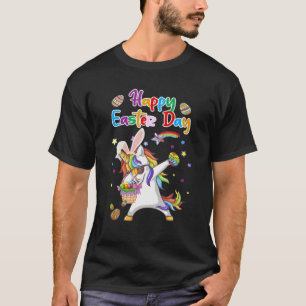 Bunny Unicorn Dabbing Egg Hunt Happy Easter Day Gi T-Shirt