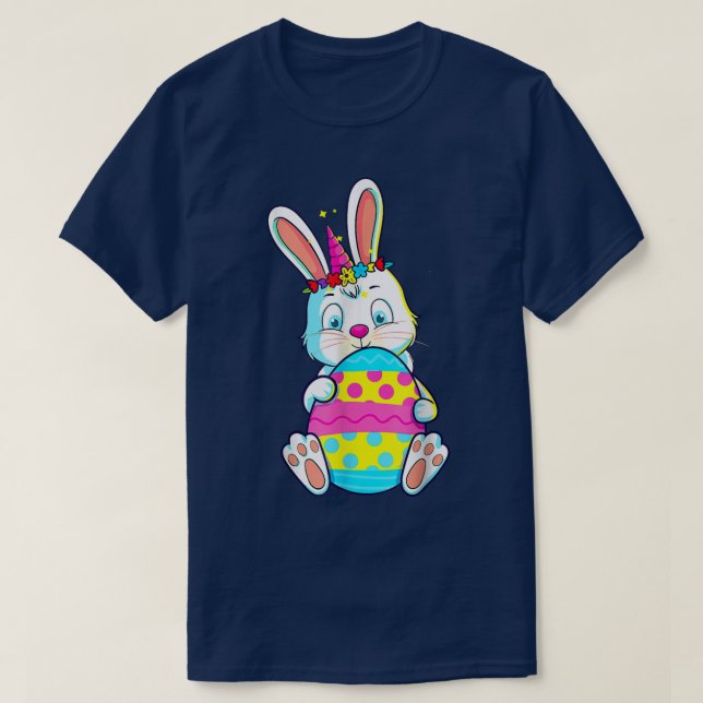 Bunny Unicorn Easter Egg Cute Rabbit Women Girls  T-Shirt (Design Front)