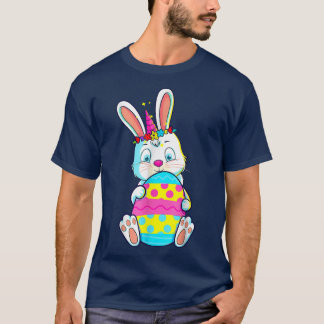 Bunny Unicorn Easter Egg Cute Rabbit Women Girls  T-Shirt