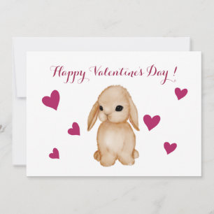 Bunny Valentine's Day Greeting Card