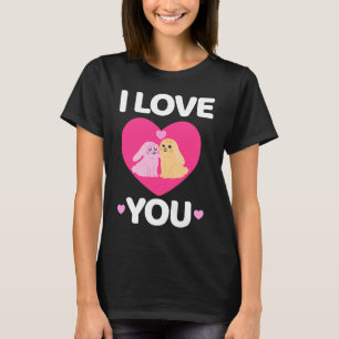 Bunny Valentine's Day I Love You Couples Men Women T-Shirt