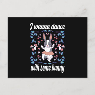 Bunny Wants To Dance With Dance Partner Postcard