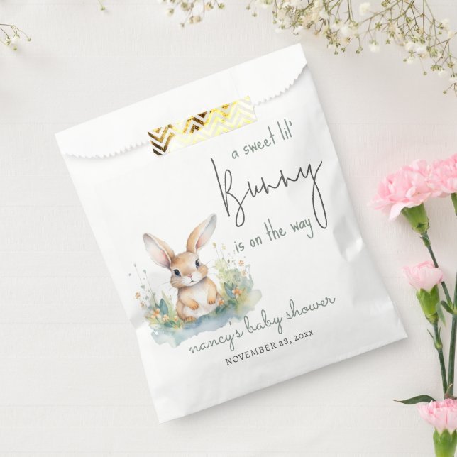 Bunny Watercolor Baby Shower Favour Bags (Sealed)