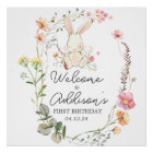 Bunny welcome sign, bunny poster,  poster
