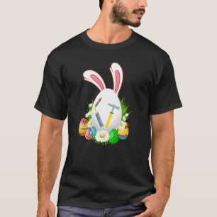 Bunny Welder Rabbit Eggs Hunting Job Easter Day T-Shirt