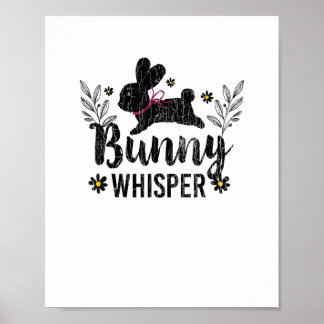 Bunny Whisperer Funny Rabbit Graphic Poster
