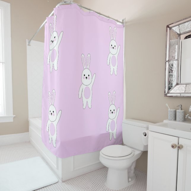 Bunny. White and pink (In Situ)
