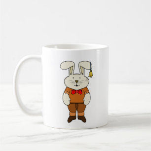 Bunny with a bell in his ear coffee mug