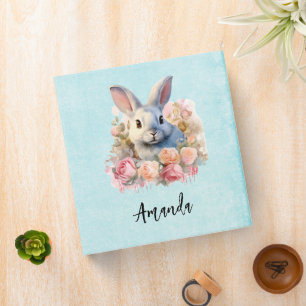 Bunny with a Garland of Roses Cute Binder