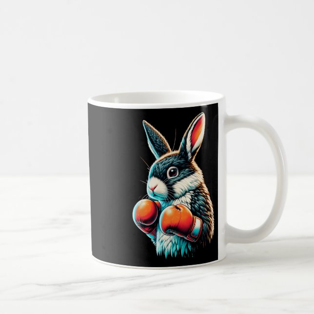 Bunny With Boxing Gloves  Coffee Mug (Right)