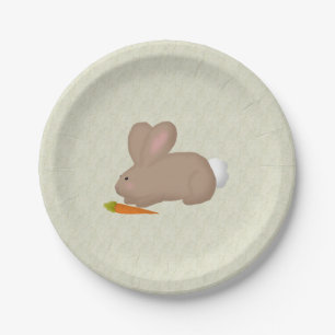 Bunny With Carrot Paper Plates