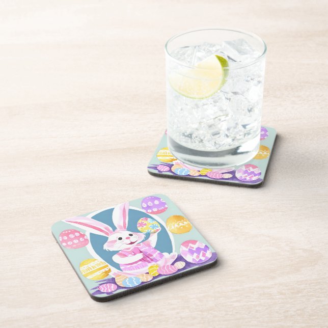 bunny with easter eggs coaster (Right Side)