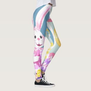 bunny with easter eggs leggings