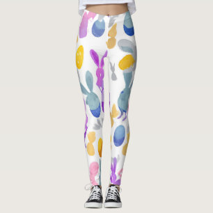 bunny with easter eggs leggings
