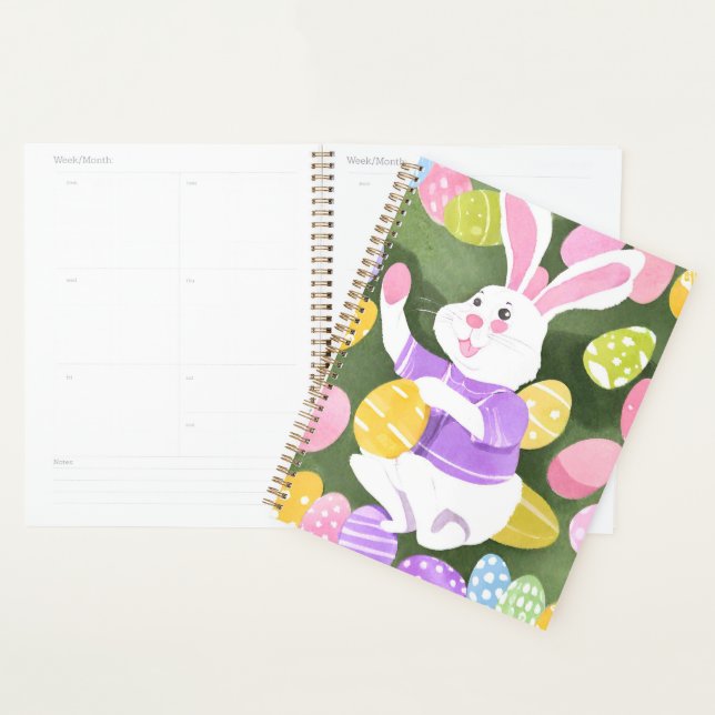 bunny with easter eggs planner (Display)