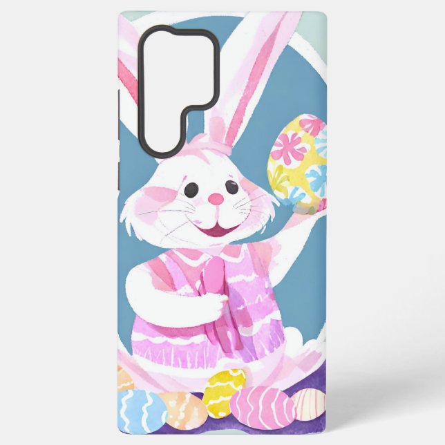 bunny with easter eggs samsung galaxy s22 ultra case (Back)