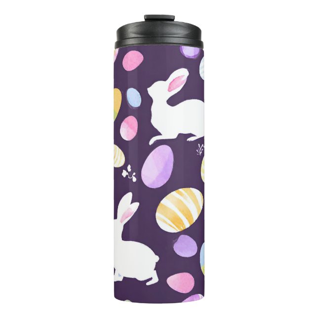 bunny with easter eggs thermal tumbler (Front)