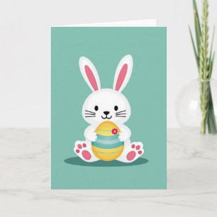 Bunny With Egg Celebration Card