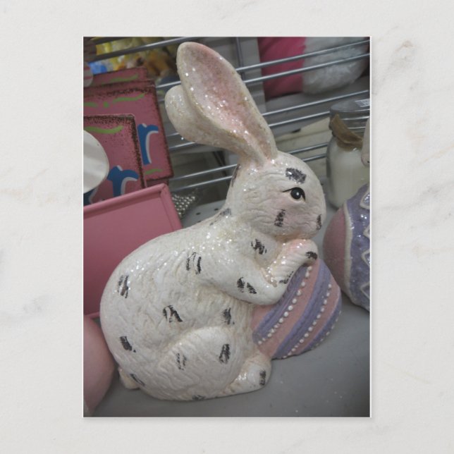 Bunny With Egg Postcard (Front)