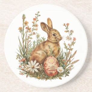 Bunny With Egg Sandstone Coaster
