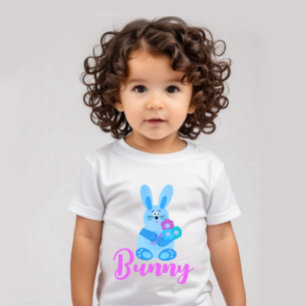Bunny with flowers baby T-Shirt
