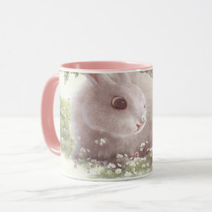 Bunny with Flowers Mug