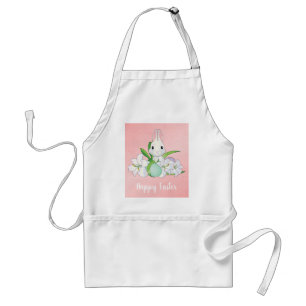 Bunny With Flowers Standard Apron