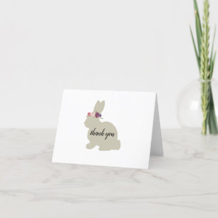 Bunny with Flowers Thank You