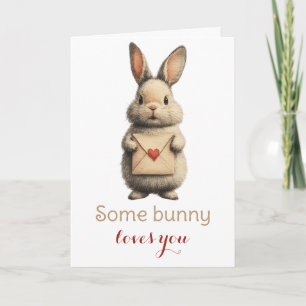 Bunny with Love Letter Card
