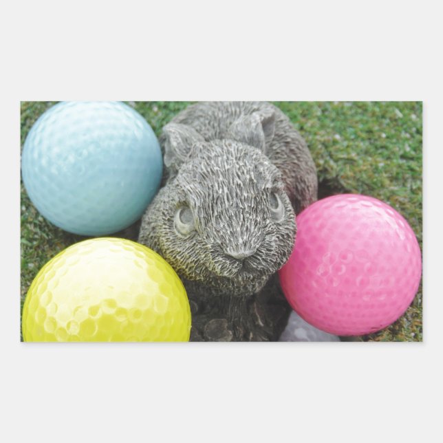 Bunny with pink blue yellow egg sticker (Front)