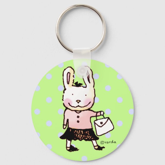 bunny with the perfect purse keychain (Front)