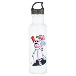 Bunny with Wedding dress & Crown 710 Ml Water Bottle