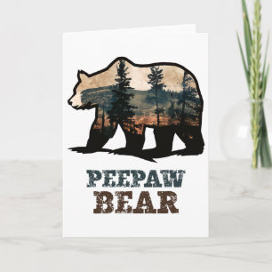 Bunnyaw Bear Vintage Retro Funny Pee-paw Card