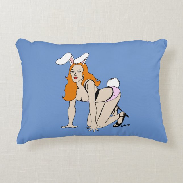 bunnygirl  accent pillow (Front)